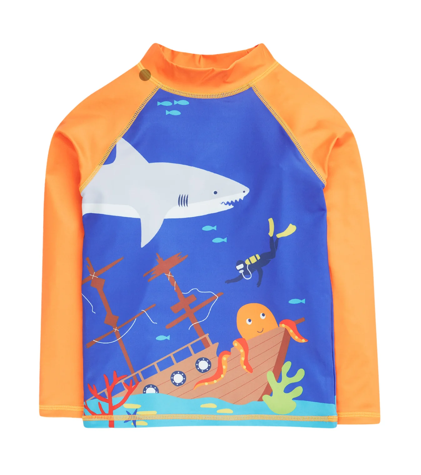 Badeshirt Hai und Piratenschiff von Frugi