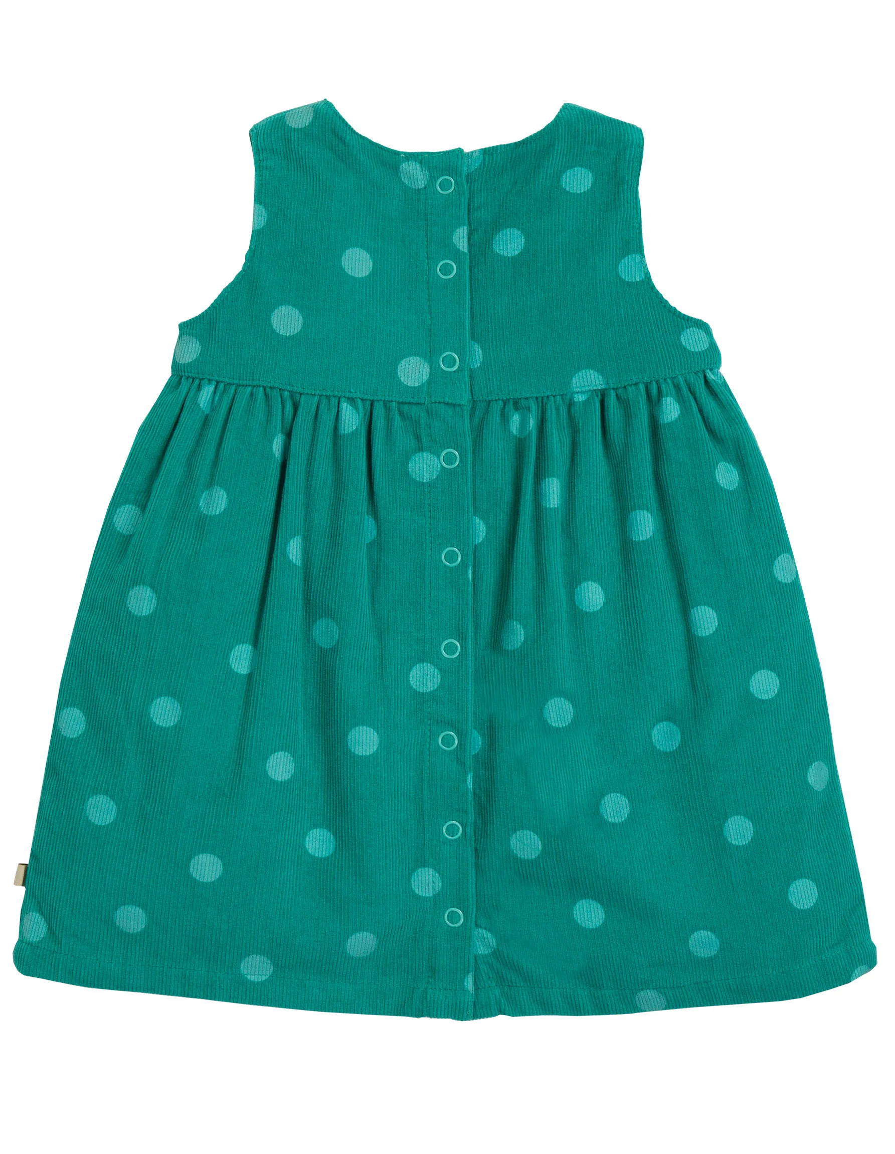 Kleid in türkis mit Giraffe appliziert von Frugi - Image 3
