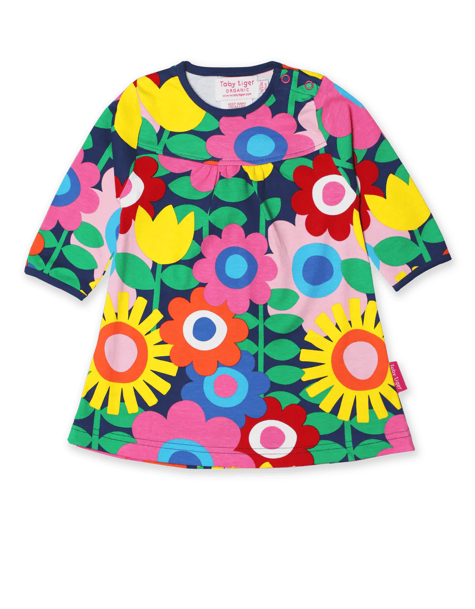 Kleid mit bunten Blumendruck von Toby Tiger