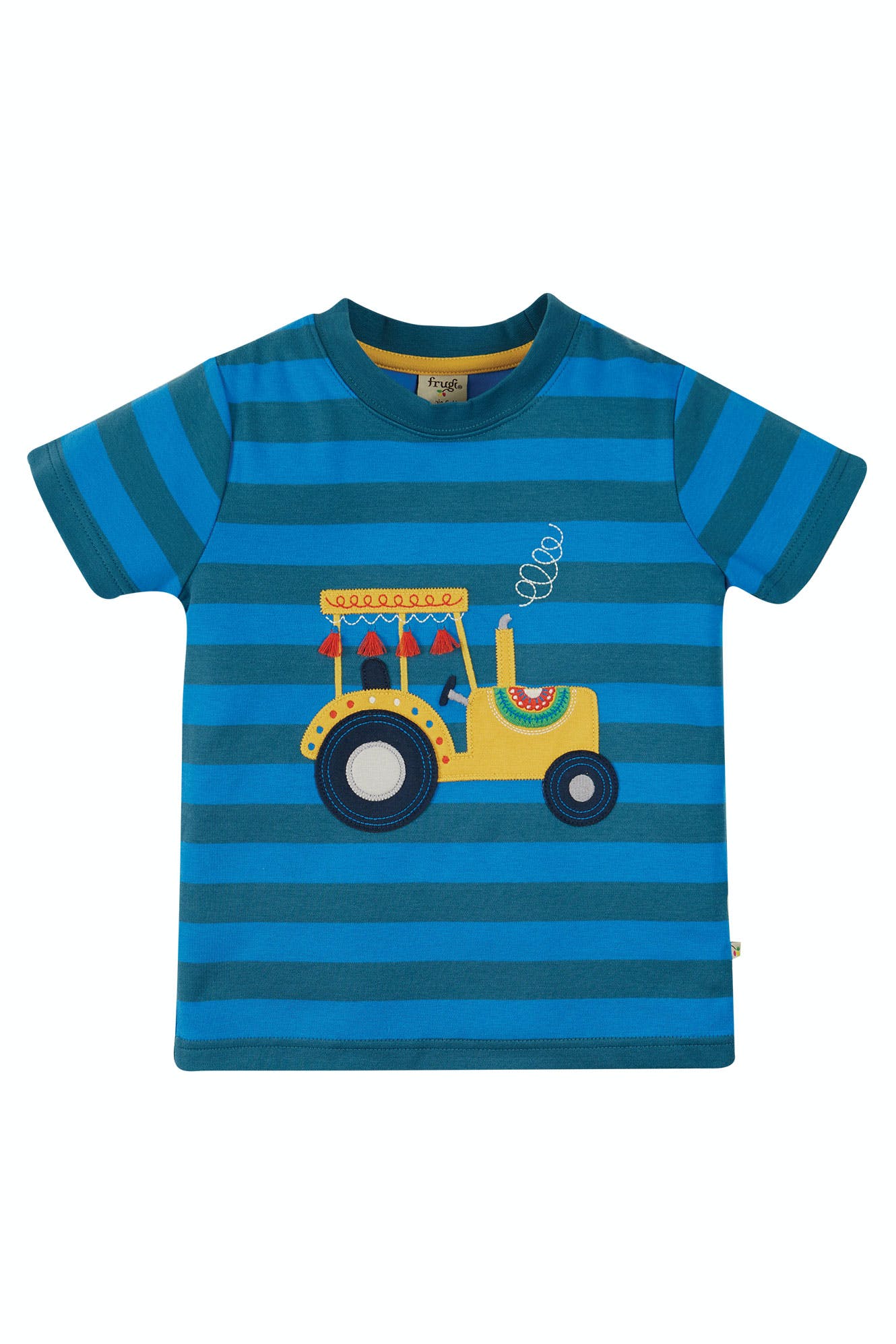T-Shirt gestreift mit Traktor von Frugi
