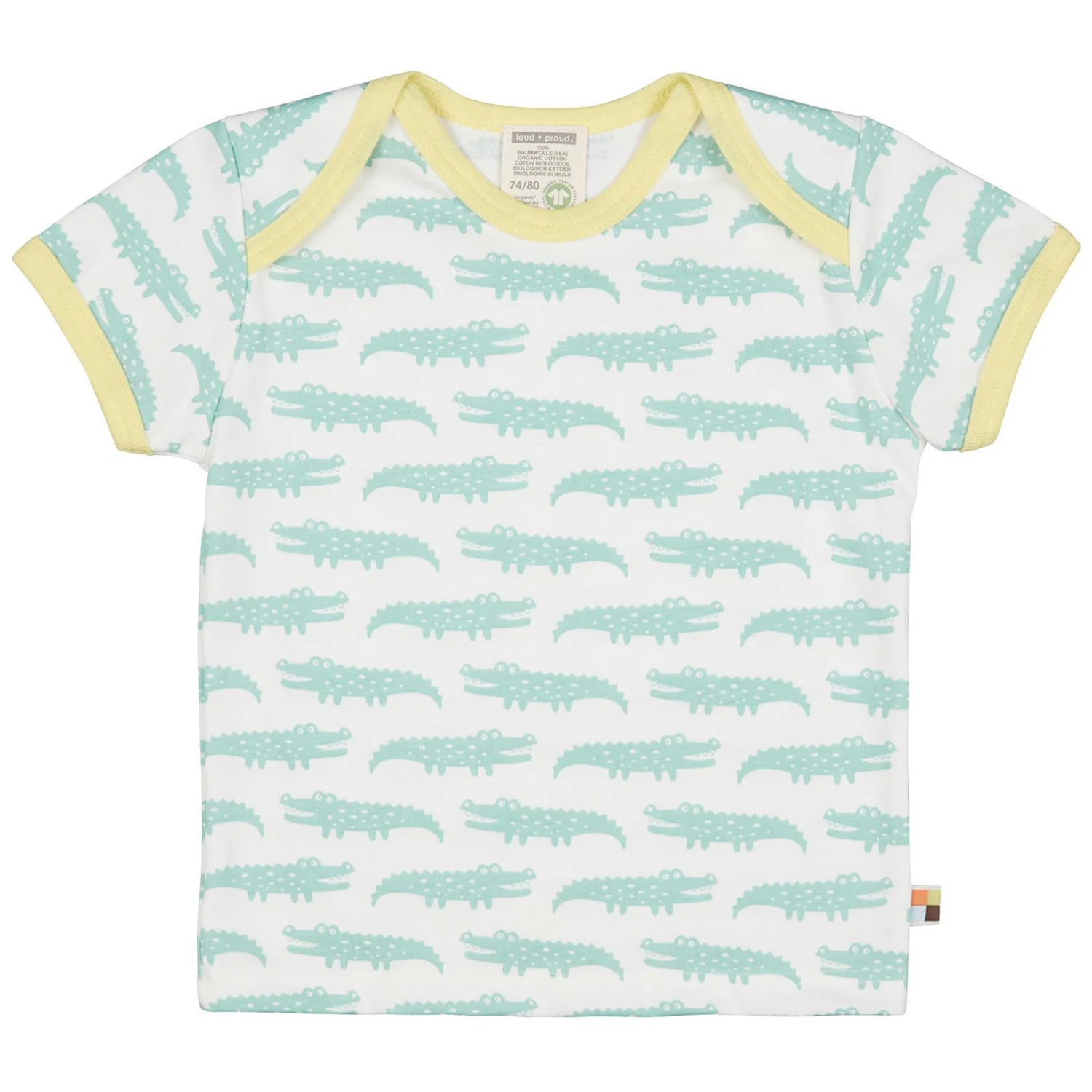 Kurzarm T-Shirt Krokodil von loud+proud
