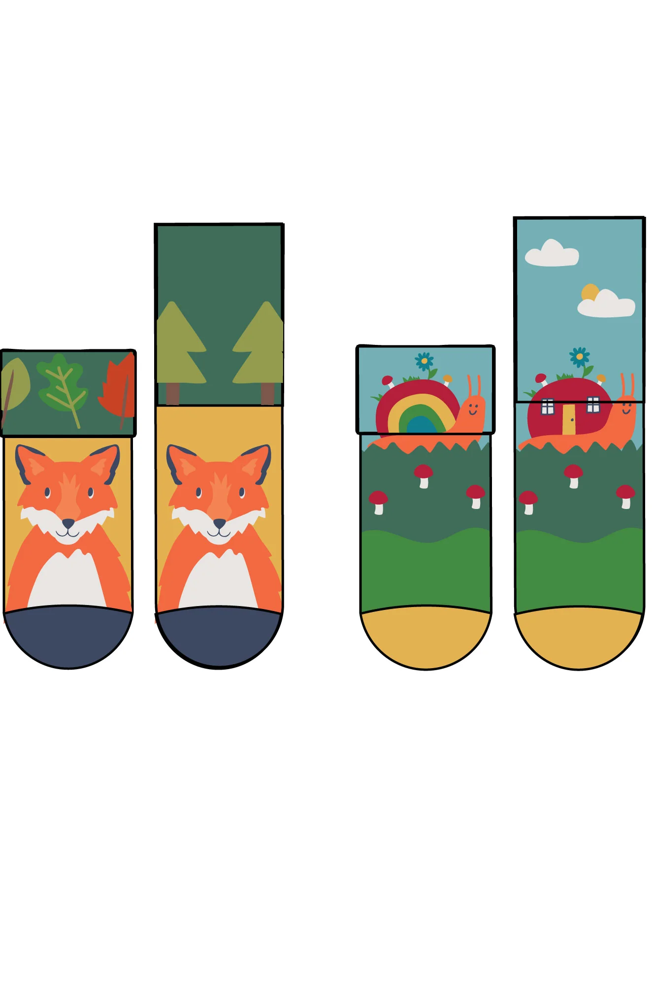 Socken Set Fuchs /  Schnecke von Frugi - Image 2
