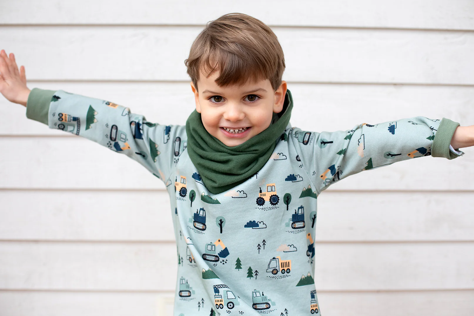 Stehkragen Sweatshirt Baufahrzeuge von Enfant Terrible - Image 2
