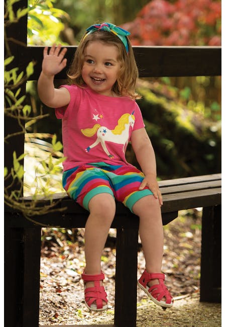 Pinkes T-Shirt mit Einhorn von Frugi - Image 2