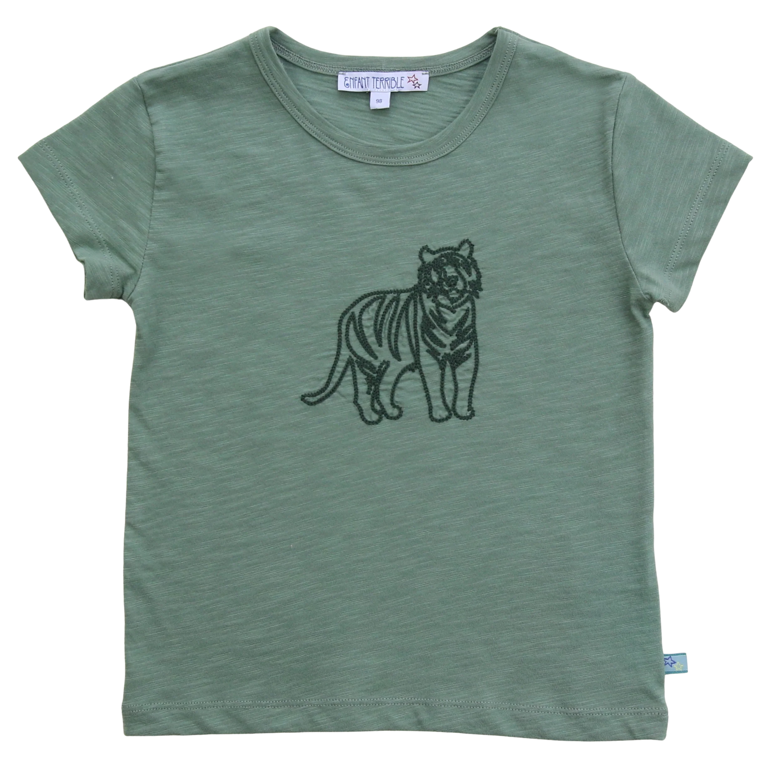 T-Shirt mit Tiger Stickerei von Enfant Terrible