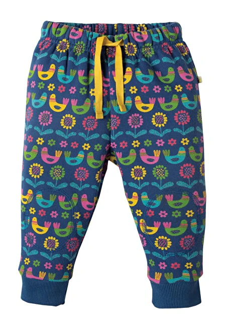 Bunte Hose mit Vögel von Frugi