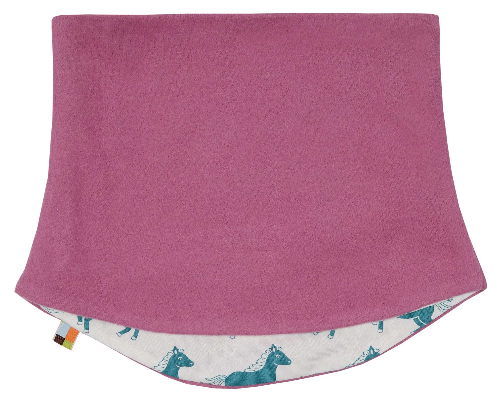Wendeschal Fleece in altrosa mit Pferde von loud + proud - Image 2