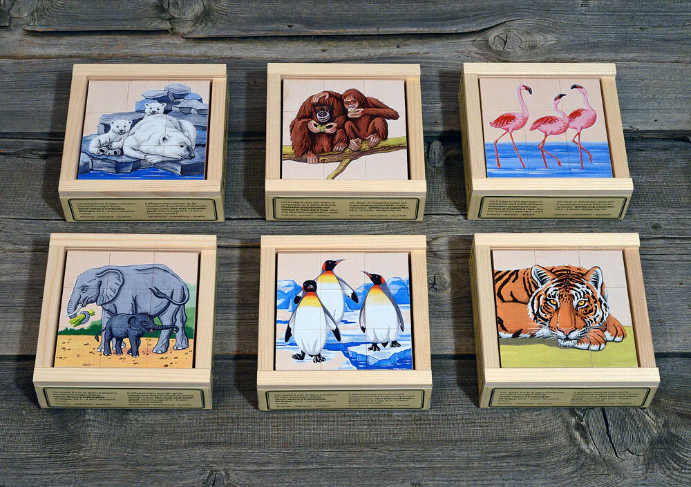 Würfelpuzzle Tiere von Atelier Fischer